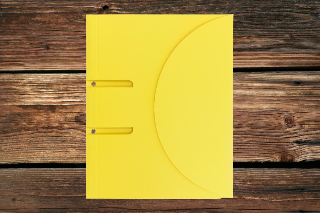 Odnungsmappen mit Abheftösen 315x250 mm Klettverschluß Intensivgelb 320 g/qm